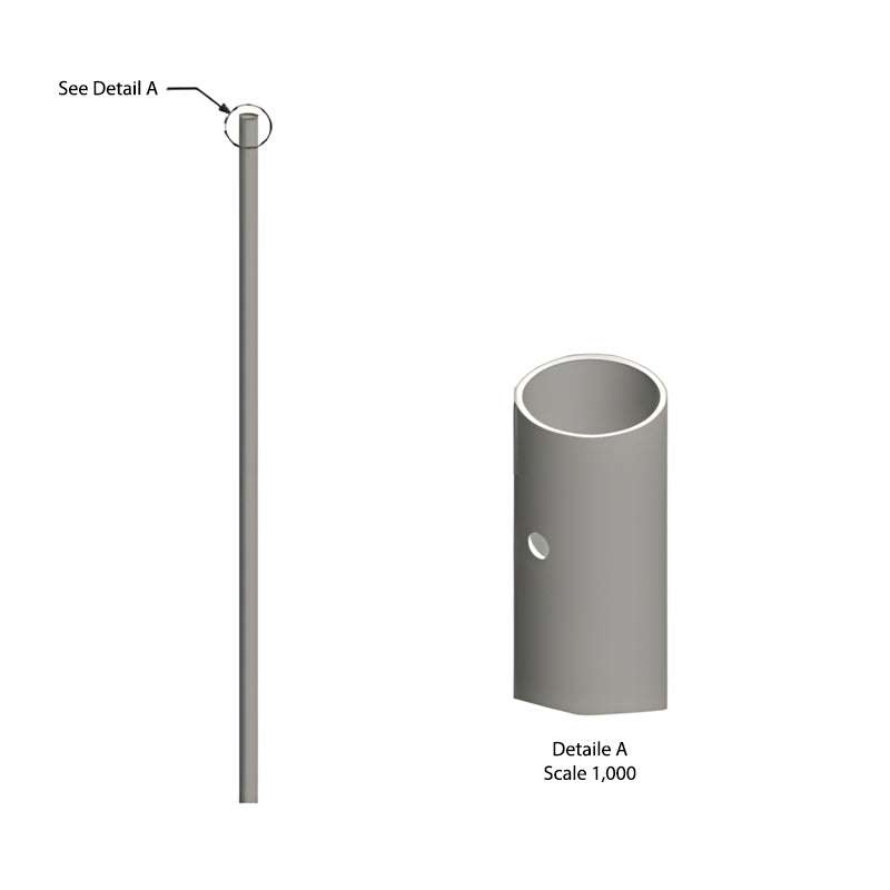 Camera Pole, 2.5m - Aluminium Pole