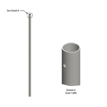 Camera Pole, 2.5m - Aluminium Pole