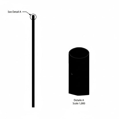 Camera Pole, 2.5m - Aluminium Pole