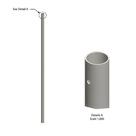 Camera Pole, 5.0m - Aluminium Pole